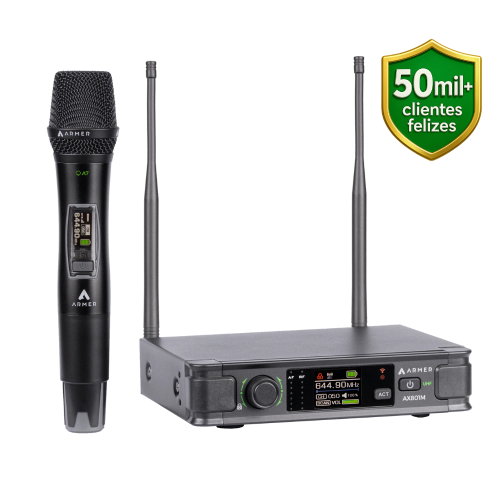 Microfone Armer Sem Fio Profissional AX801M  
