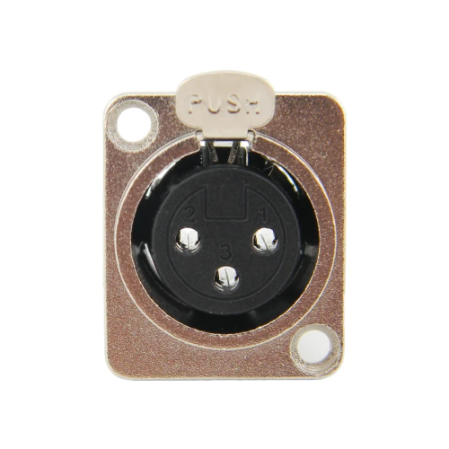 CONECTOR XLR FEMEA PAINEL PRATA CONECTOR XLR FEMEA PAINEL PRATA