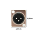 CONECTOR XLR MACHO PAINEL PRATA