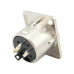 CONECTOR XLR MACHO PAINEL PRATA