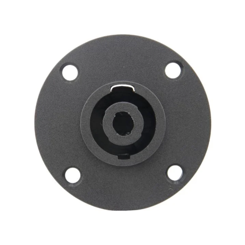 CONECTOR SPEAKON FEMEA 4 POLOS REDONDO PRETO