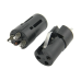 CONECTOR CANON XLR FEMEA 90 GRAUS PRETO CONECTOR CANON XLR FEMEA 90 GRAUS PRETO
