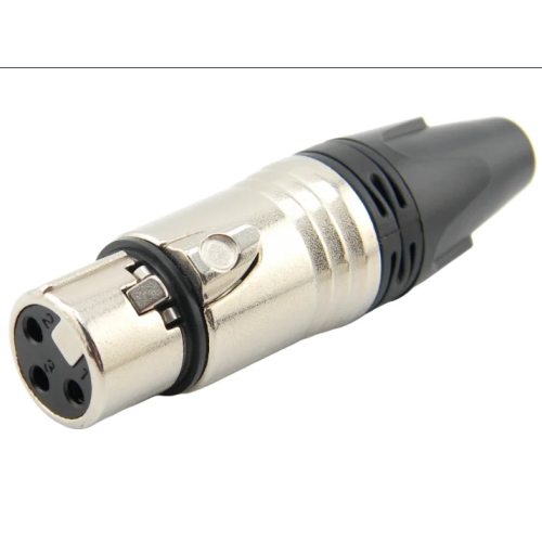 CONECTOR CANON XLR FEMEA PRATA
