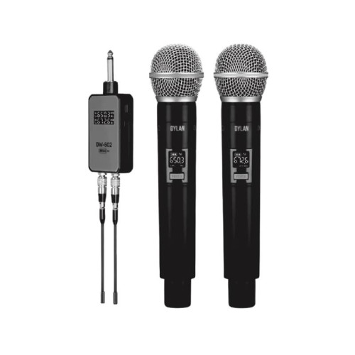 Microfone Sem Fio Duplo Portatil Dylan Dw-602 Mini Microfone Sem Fio Duplo Portatil Dylan Dw-602 Mini