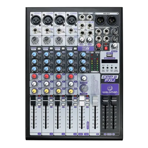 Mesa De Som Profissional 8 Canais Bluetooth Waldman Cpp8 Fxu - Waldman